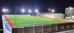 16.5 Stitches Football Turf 50mm Pile Height Weaving With PP Net SBR Backing