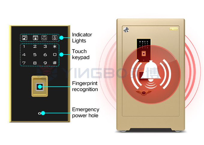 YB/ZY-70 Commercial Safe Box Semiconductor Fingerprint Biometric Technology 4 Open Ways