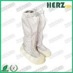 PU Anti-static Boot White Stripe Antistatic Cloth Shoes Work ESD Cleanroom Boots