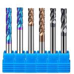 Square 1mm 4mm 40mm Tungsten Carbide End Mill 2 Flutes