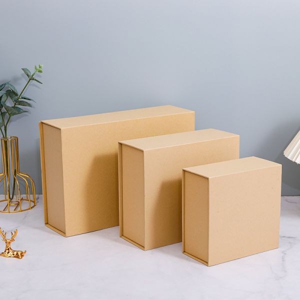 Custom Kraft Book-Shaped Flip Gift Box with Logo Printing