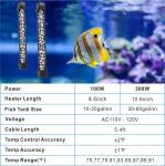 60 Gallon Submersible Hygger Aquarium Heater 300W