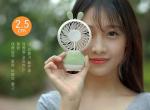 Handy desk led light fan / usb hand press mini rechargeable table fan