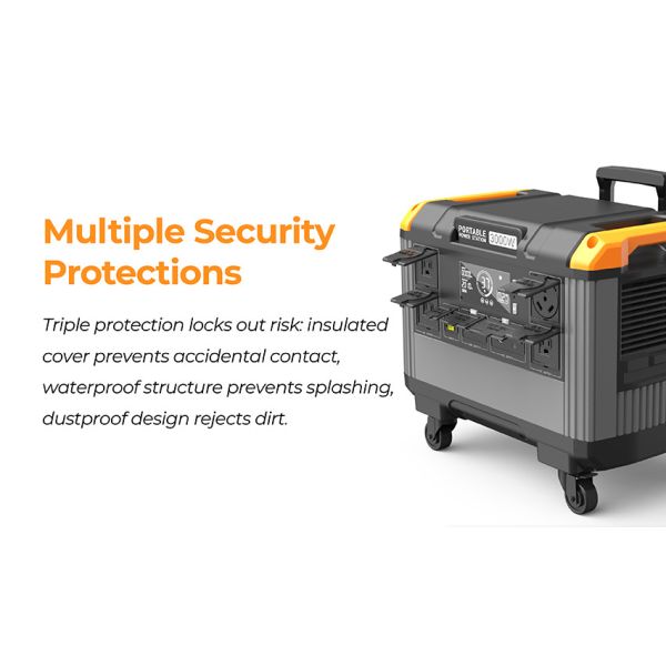 LCD Display 3000W 2688Wh LiFePo4 Portable Solar Power Station with Pure Sine Wave Inverter MPPT Controller and EU US Plug Types