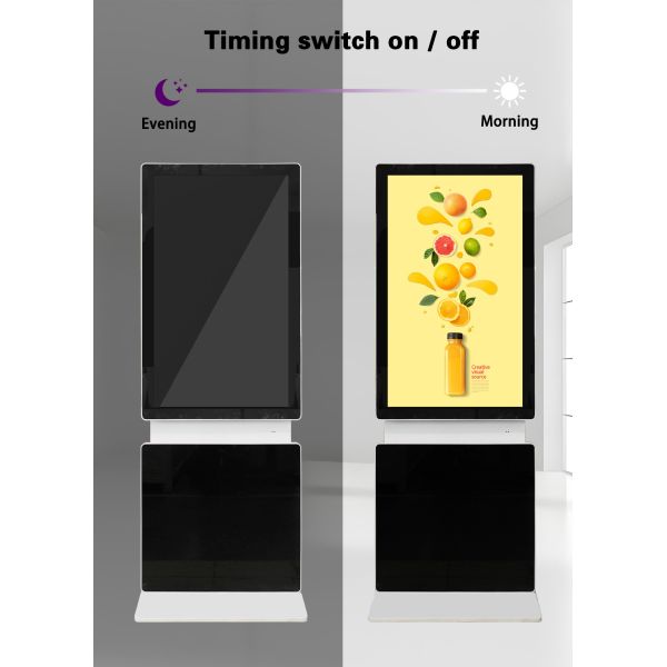 Rotating Touch Screen Terminals Floor Standing Interactive Kiosk Wifi Digital Signage