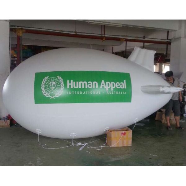 Custom PVC Material Small Blimp Shape Balloon , Large Advertising Blimp Helium Blimp
