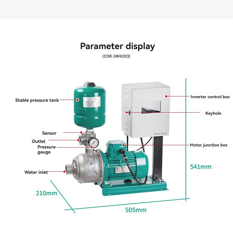 High Pressure SS Multi Stage Booster Water Pump Horizontal Centrifugal