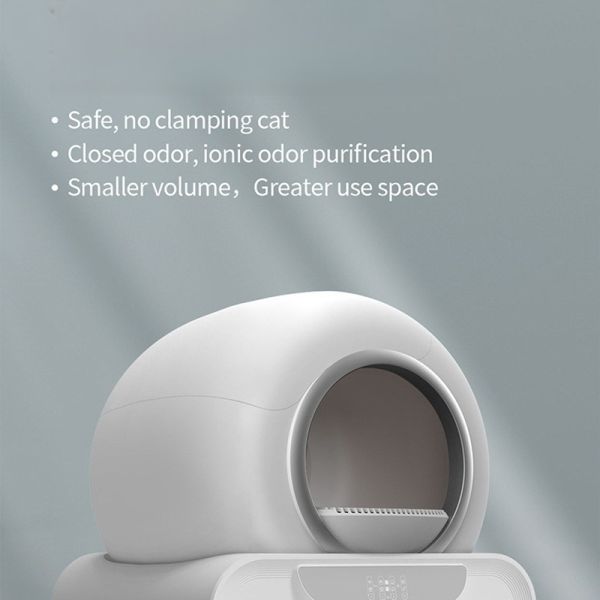 Electric Cat Litter Box Odor Control Pet Hair Resistance Night Light App Control