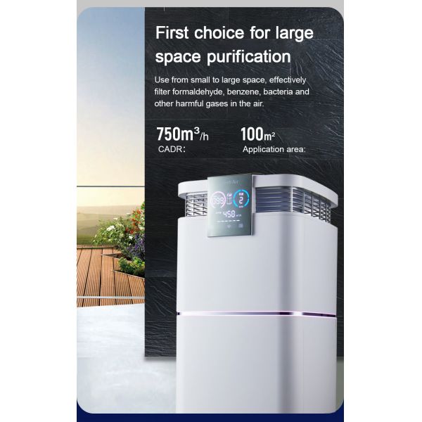 H13 80dB 145W Smart Air Purifier For Allergies Big Room Design