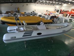Wholesale 4.8 Meter Rigid Inflatable Boat Deep V Fiberglass Hull Inflatable Fishing Dinghy from china suppliers