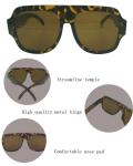 Popular big frame sunglasses made of plastic ,UV 400 Protection Lens