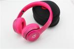 beats Solo 2 Stereo Wired On Ear Pink Headphones- Pre Owned- Excellent Condition