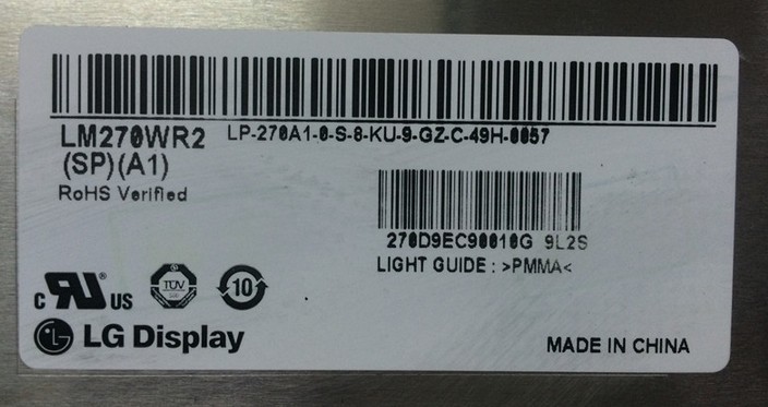 LM270WR2-SPA1 LG Display 27.0" 3840(RGB)×2160 350 cd/m² INDUSTRIAL LCD DISPLAY