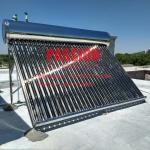 200L Non Pressure Vacuum Tube Solar Water Heater Silver Outer Tank Pool Heating
