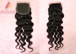 Wholesale Swiss 4x4 Lace Closure Loose Wave Closure Human Brazilian Hair Weave from china suppliers