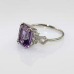 Design Jewelry 925 Silver with 8x10mm Citrine Cubic Zircon Ring (R214)