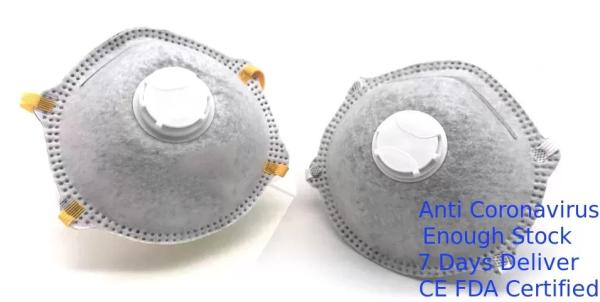 Quality Ffp1v Carbon Disposable Filter Mask , Disposable Gas Mask Grey Color 5 Years Expiry Date for sale