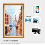 Wall 43" inch Wooden frame NFT screen 4K display for video photo multimedia loop