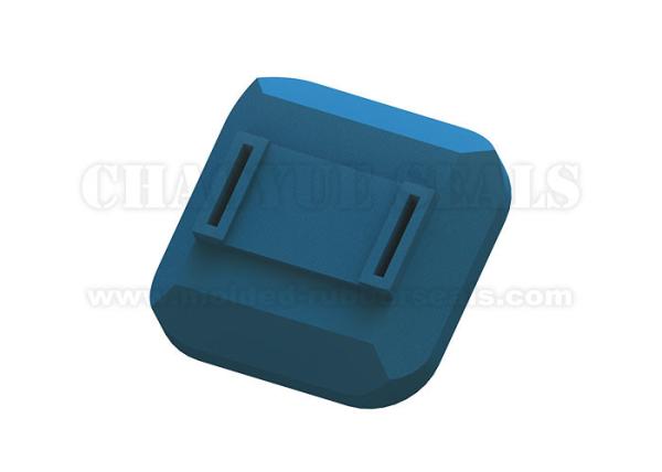 Molded Square Shape Blue Silicone Rubber Suction Cups For Vacumme Absorption PCB