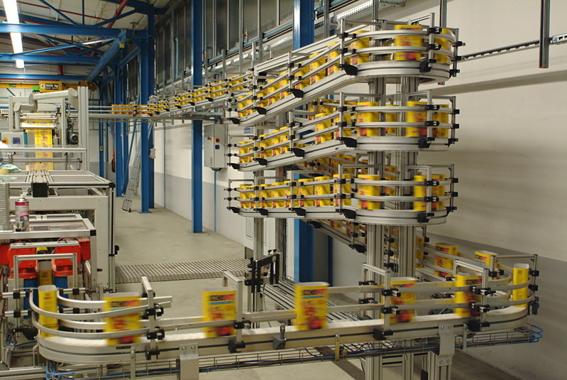 LF63B cleated flexible conveyor chains for tobaco industry for modular flexible systems