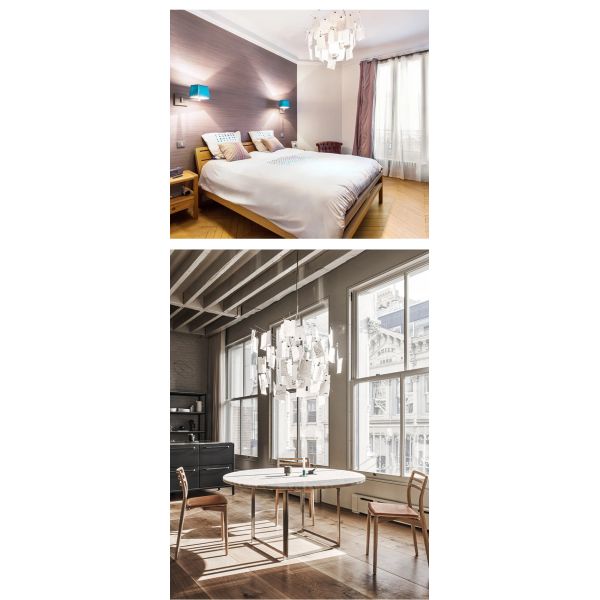 Paper chandelier replica designer Light Living Room Dining Room Zettel Chandelier(WH-MI-381)