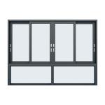 Simple Design Residential Glass Balcony Aluminum Frame Sliding Windows With