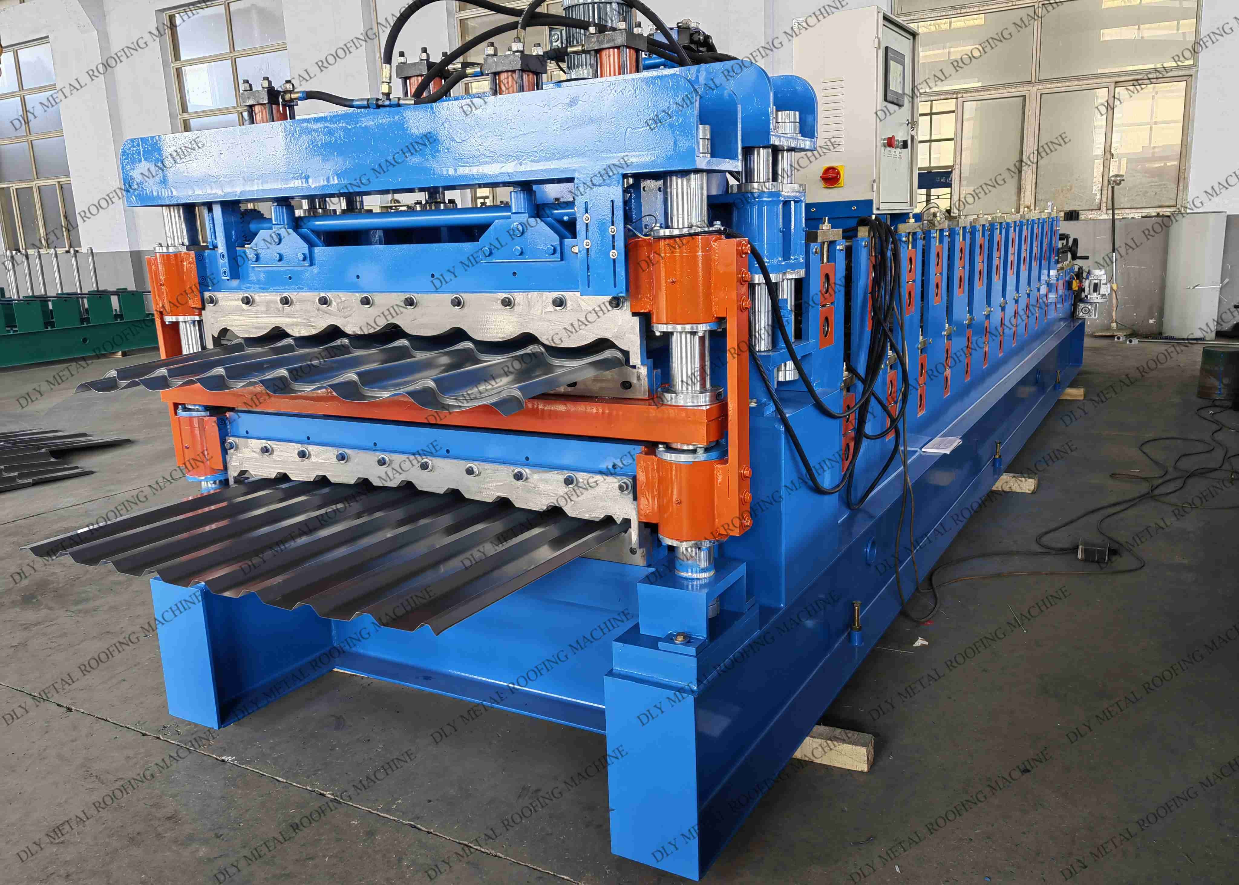 3p 7.5kw 1250mm Double Layer Forming Machine Corrugated Sheet Metal Roof Making