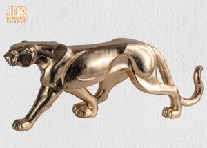 Wholesale 130cm Leopard Sculpture Decor With Gold Leaf Finish Polyresin Animal Statue from china suppliers