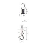 Zinc Alloy Cobra Head 1.8mm SS Wire Rope Picture Art Painting Hanging Kit YW