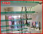 Steel Cable Stair VK66SC TreadTempered glasAluminum Baluster Glass Handrail 304