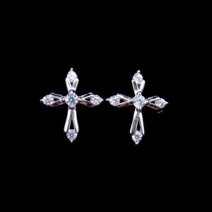 Wholesale Classical Style Cross 925 Silver Earrings Handmade Free Nickel And Lead from china suppliers