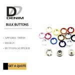 5 - Claw Paint Spraying Metal Colourful Snaps Bulk Buttons For Fabric