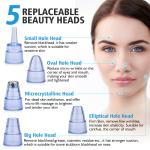 Electric Facial Pore Blackhead Vacuum Suction Remove Machine with 5 Probes