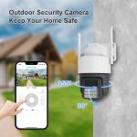 Waterproof Security CCTV With Warning Light Camara de Seguridad Wifi Audio