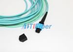 MPO - LC 12 Core fibre optic patch cord Aqua Round Bundle Optical Fiber Cable