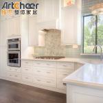 Contemporary Design Modular Kitchen Cabinets Complete Dark Colors Solid Wood