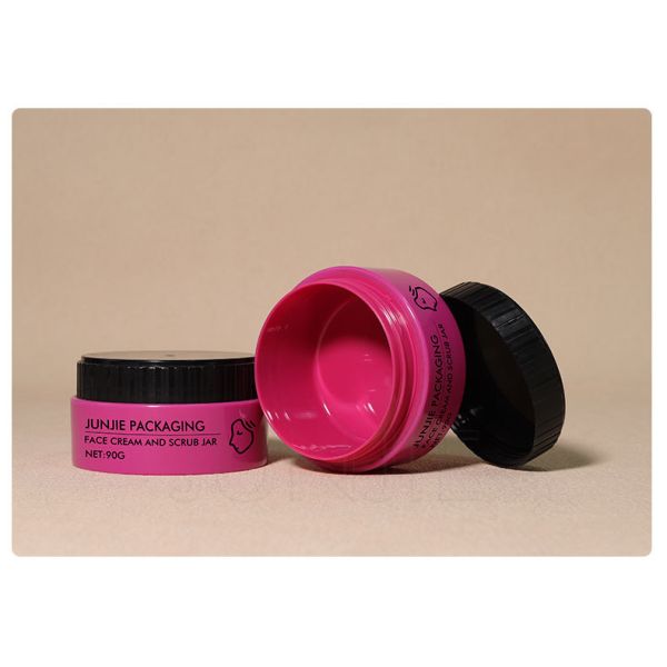 Matte Purple PP Plastic Hair Body Cream Jars 90ml Wide Mouth with Cream Pot for Skin Care