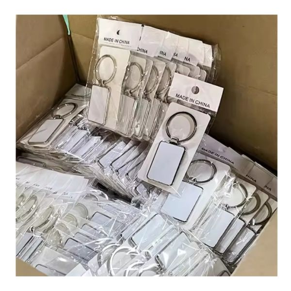 Advertising Promotional Gift Metal Sublimation Alloy Key Chain Blank Llaveros Personalizados Keyring Logo Custom Metal Keychain