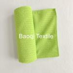 Green thick twist solid dish rags，microfiber tea towels wipes,single side