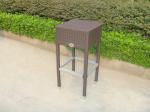 Resin Wicker Bar Set , Dark Brown Rattan Conservatory Furniture