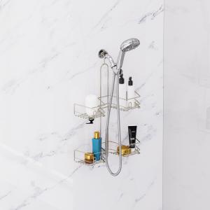 Wholesale Shower Caddy Hanging Bathroom Organizer Shower Shelf for Inside Shower No Drilling Racks Over Showerhead BathROOM Rack from china suppliers