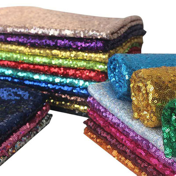2021 Wonderful 100% Polyester Fabric Embroidered Mesh Fabric Double-Sided Sequin Table Fabric