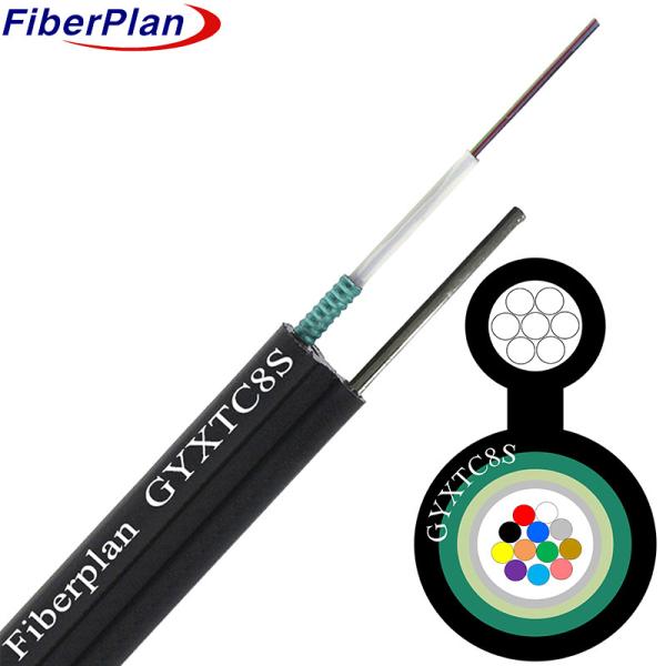 GYXTC8S 2-24 Core Fiber Optic Aerial Cable Flexible And Durable Figure 8 Aerial