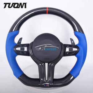 Wholesale Ergonomic BMW Carbon Fiber Steering Wheel Flat Bottom Easy Installation from china suppliers
