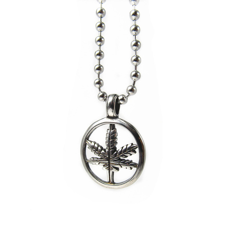 Factory Supply 4mm Stainless Steel Roller Beaded Ball Chain With Pendant for Men's Jewelry