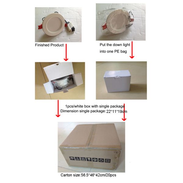 90 Degree 1300LM Dimmable LED Ceiling Lighting , 15Watt LED Down Lights SMD