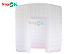 White Oxford Cloth Inflatable Photo Booth For Event Lead Free