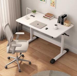 Wholesale Wood Grain Manual Height Adjustable Lifting Tea Desk White Coffee Table For Office from china suppliers