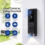 Dual Camera Wireless Video Doorbell Two-way Communication AI Recognition