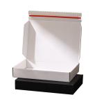 Logo Printed Black Paper Zip Detachable Parcel Shipping Mailer Box Packaging for